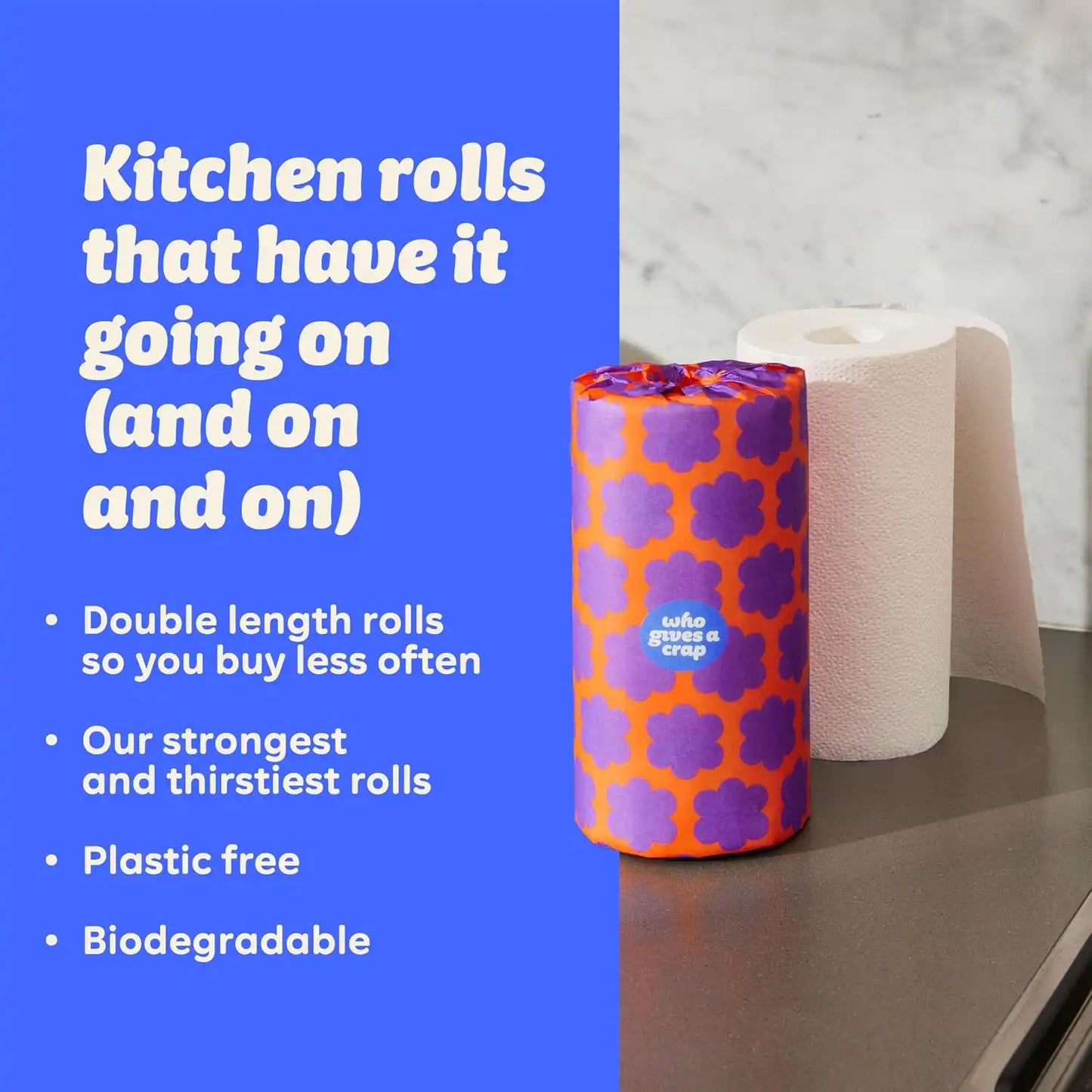 Who Gives A Crap The Lil' Bundle, 24 Bamboo Toilet Paper Rolls & 12 Bamboo Tissue Boxes, 12 Recycled Paper Towel Rolls, Eco Friendly, Sustainable, Plastic Free Household Essentials